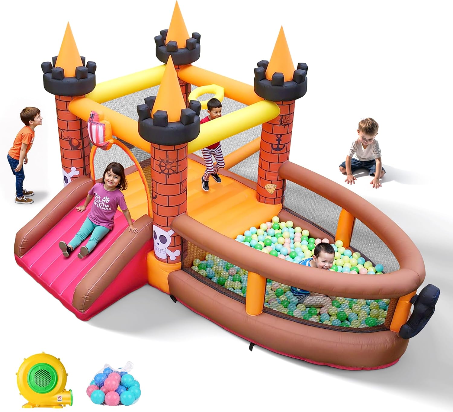 Kids Outdoor House - Aufblasbares Hüpfhaus für Kinder von 3-8