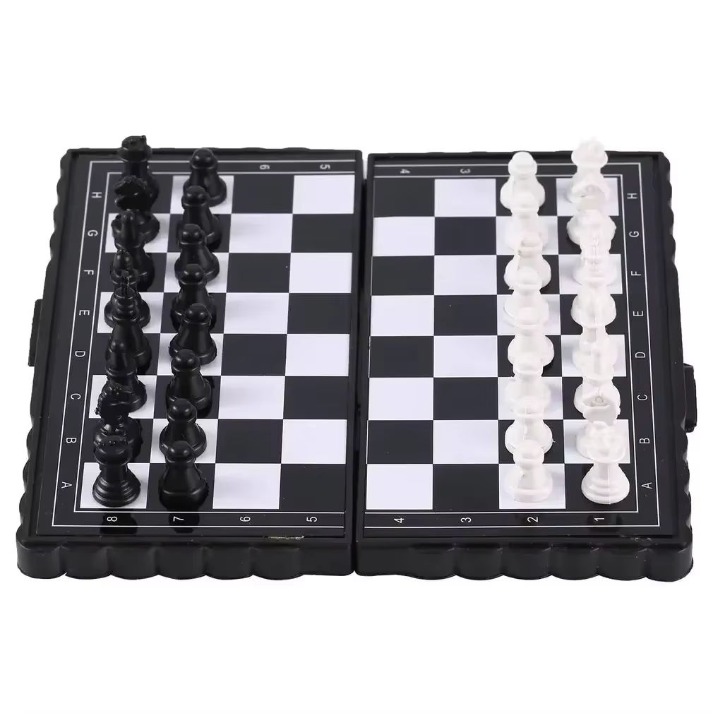 Kids Outdoor Set - 1 Stück Mini Magnetisches Schachspiel Faltbares