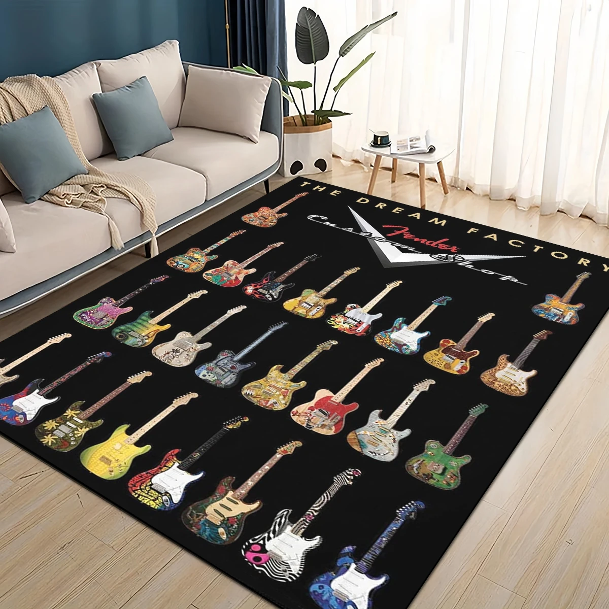 Kids Outdoor Instruments - 3D Retro Fender Logo Gitarreninstrumente Musik