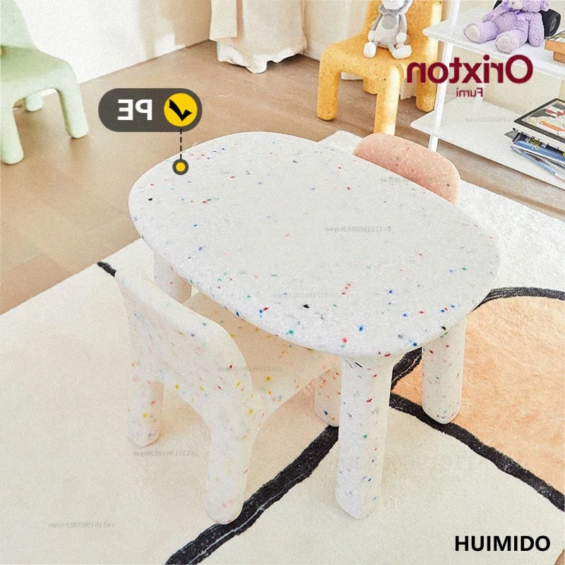 Kids Outdoor Table And Chairs - Kinder-Schreibtisch- und Stuhl-Set mit Rückenlehne, niedriger