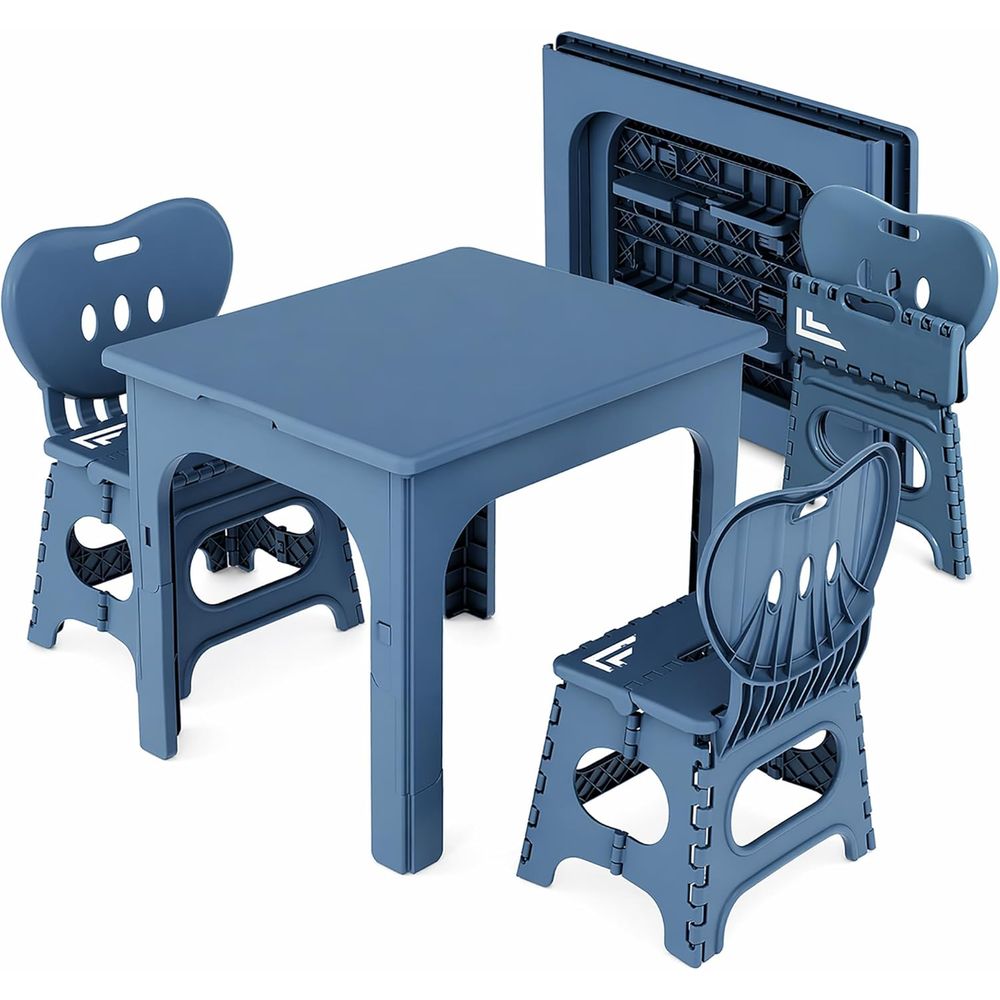 Kids Outdoor Table And Chairs - Klappbares Tisch- und Stuhl-Set, höhenverstellbarer tragbarer