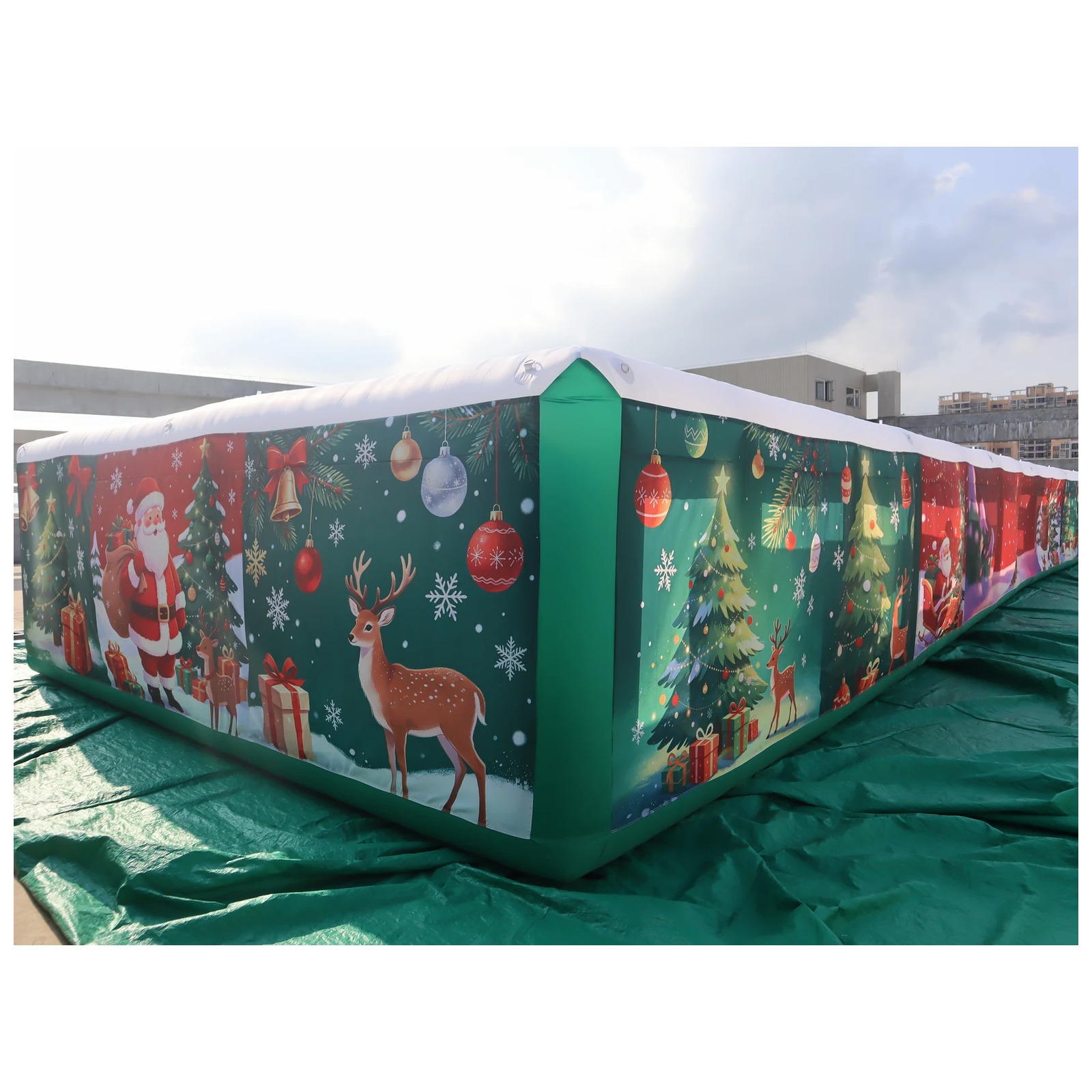Kids Outdoor Party Venue - Kommerzielles langes aufblasbares Labyrinth 6x20m 20x66ft