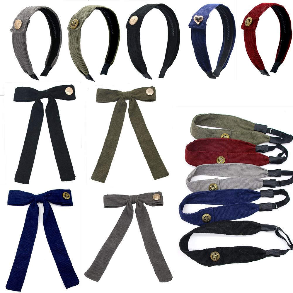 Kids Outdoor Decor - A5 Mode Cordury Goldknopf Flaches Band