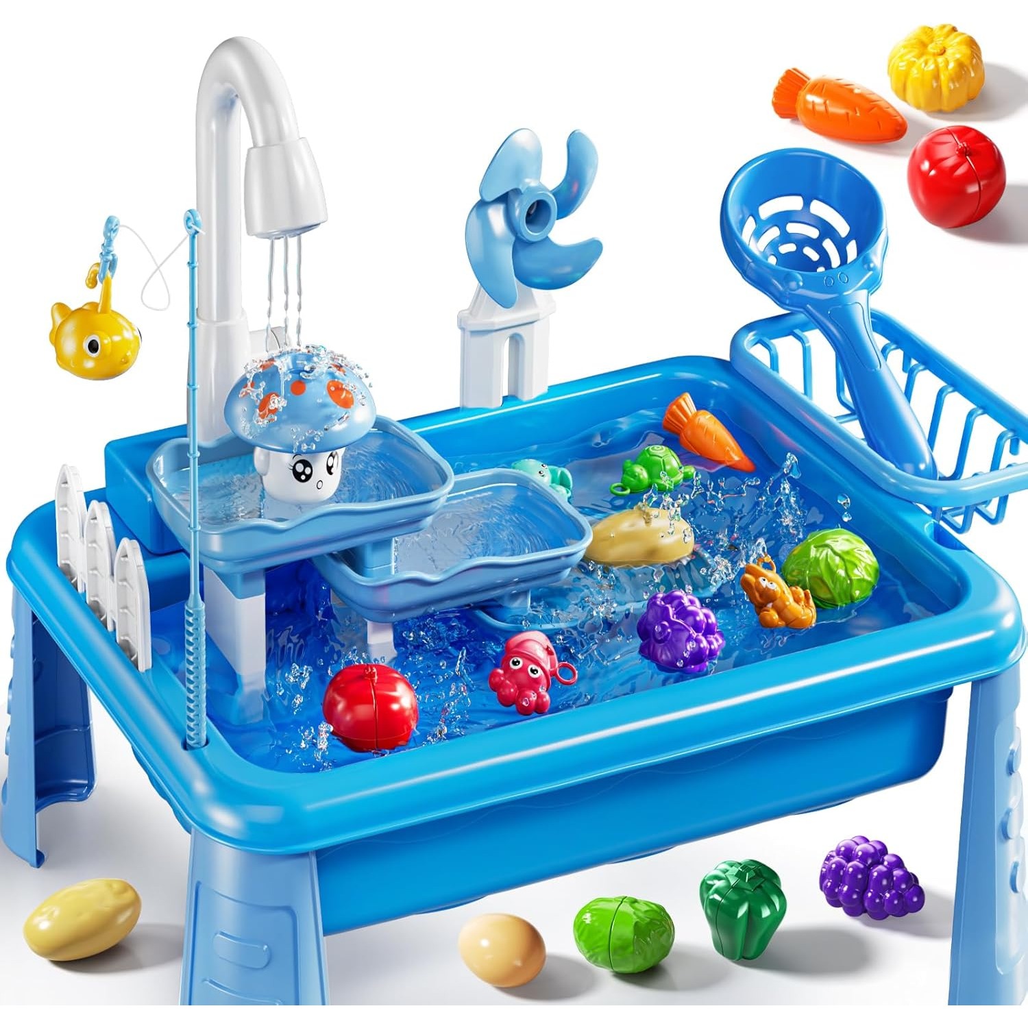 Kids Outdoor Table - Wasserspiel-Spülbecken für Kinder, Outdoor-Küche mit fließendem