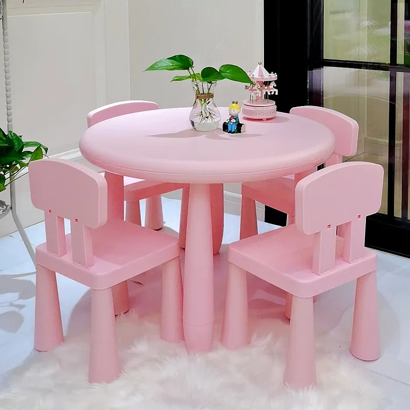 Kids Outdoor Table And Chairs - Rosa kawaii frühe Bildung Kinder lernen