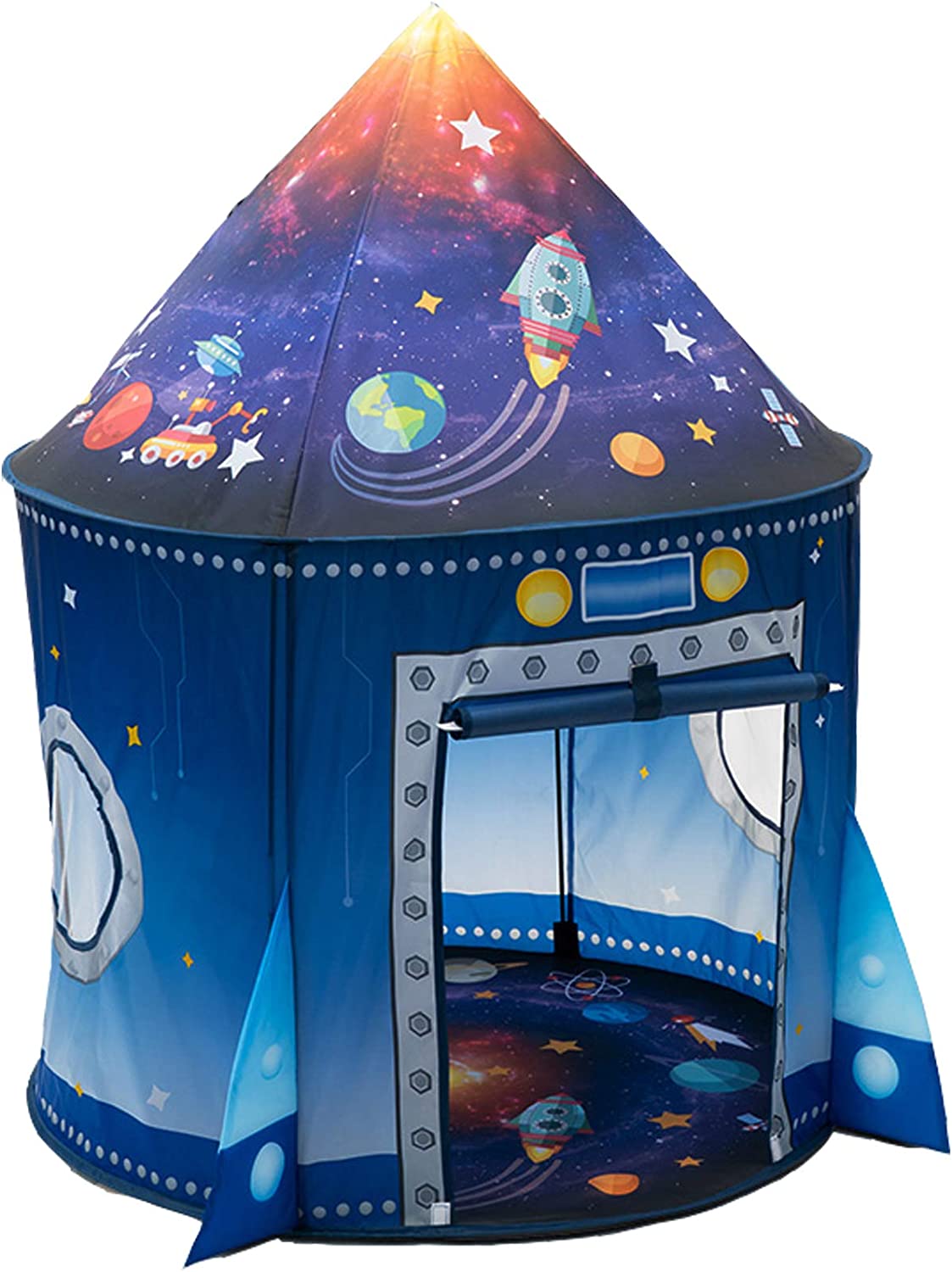 Kids Outdoor Wendy House - Raketenschiff Kinderzelt Pop-Up-Spielspielzeugzelt für Kinder Großer