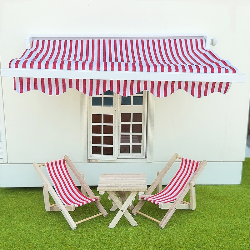 Kids Outdoor Decor - 1/12 Puppenhaus Simulation Markise Modell Puppenhaus