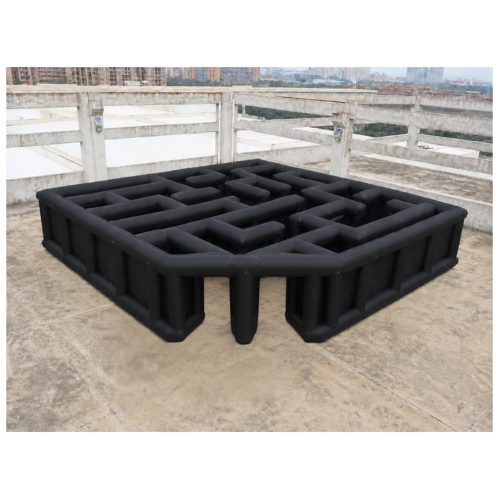 Großes Schwarzes Offenes Quadr – Kids Outdoor Party Venue Bewertung und Preis