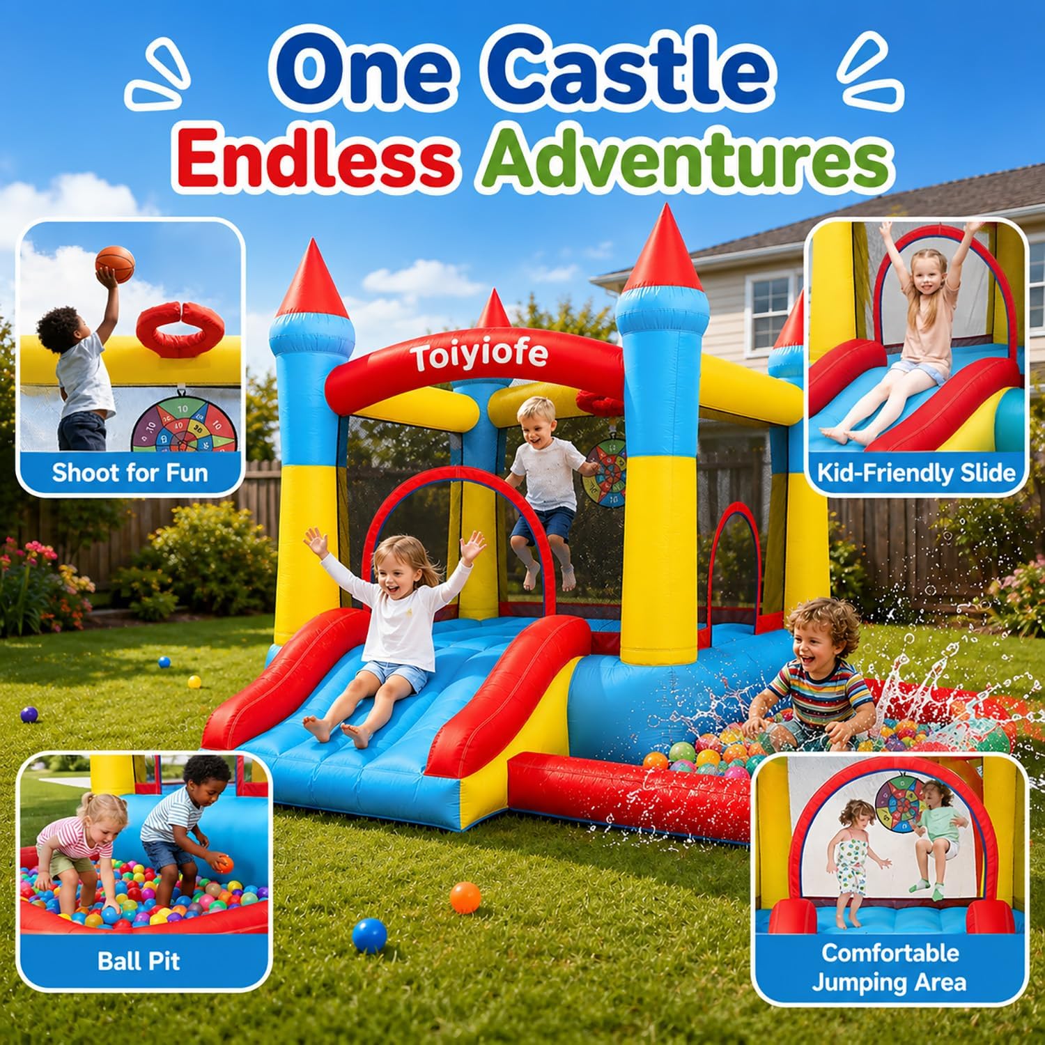 Hüpfburg für Kinder von 3-6 Ja – Kids Outdoor Jump House Bewertung und Preis