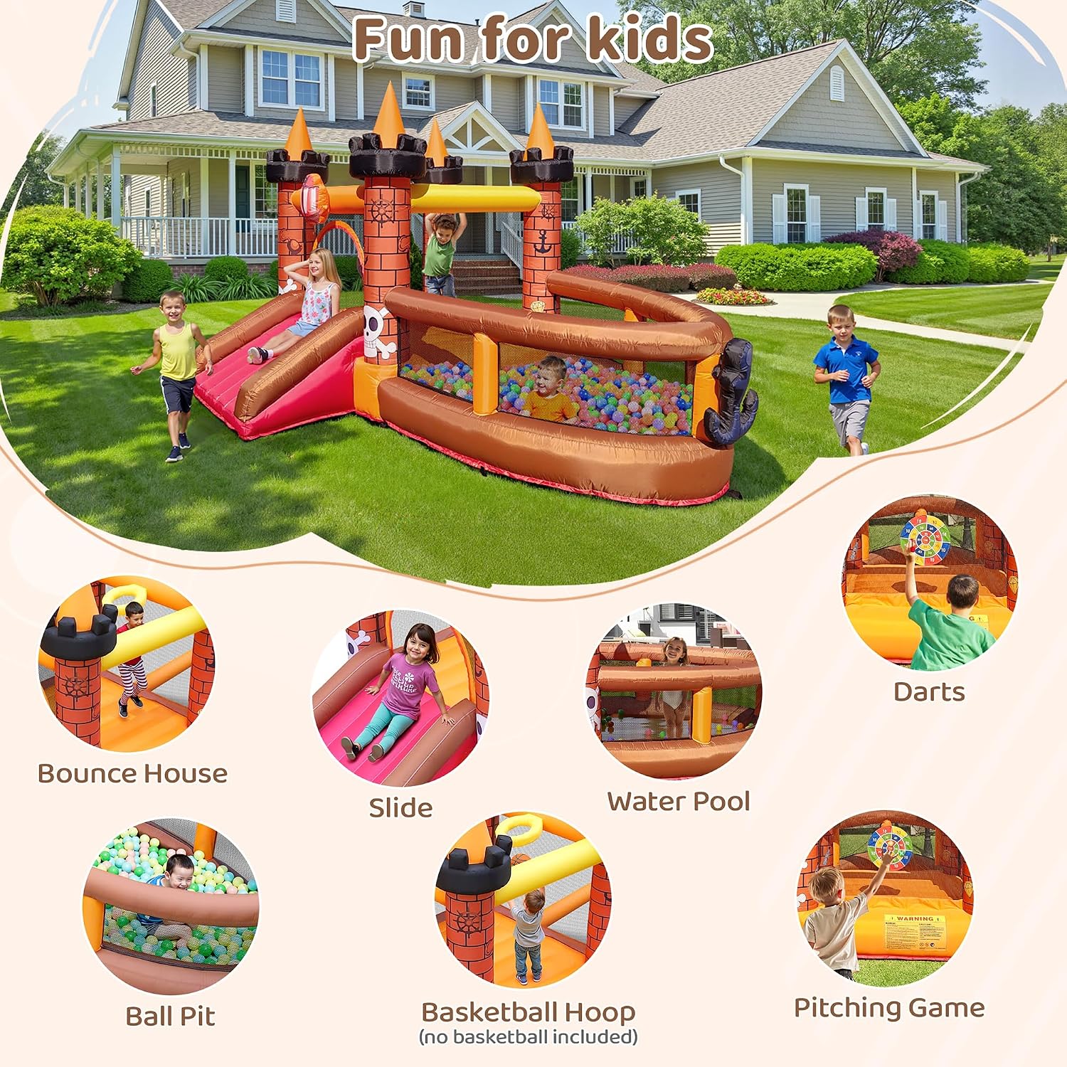 Aufblasbares Hüpfhaus für Kind – Kids Outdoor House Bewertung und Preis