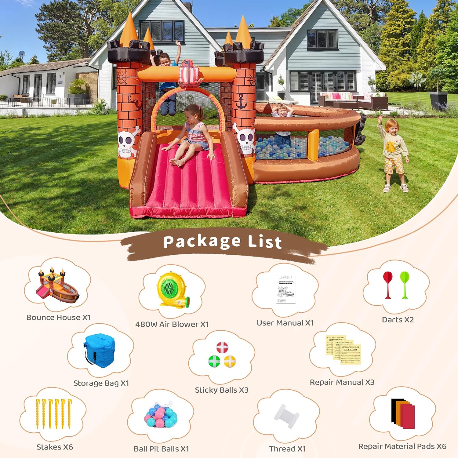 Aufblasbares Hüpfhaus für Kind – Kids Outdoor House Bewertung und Preis