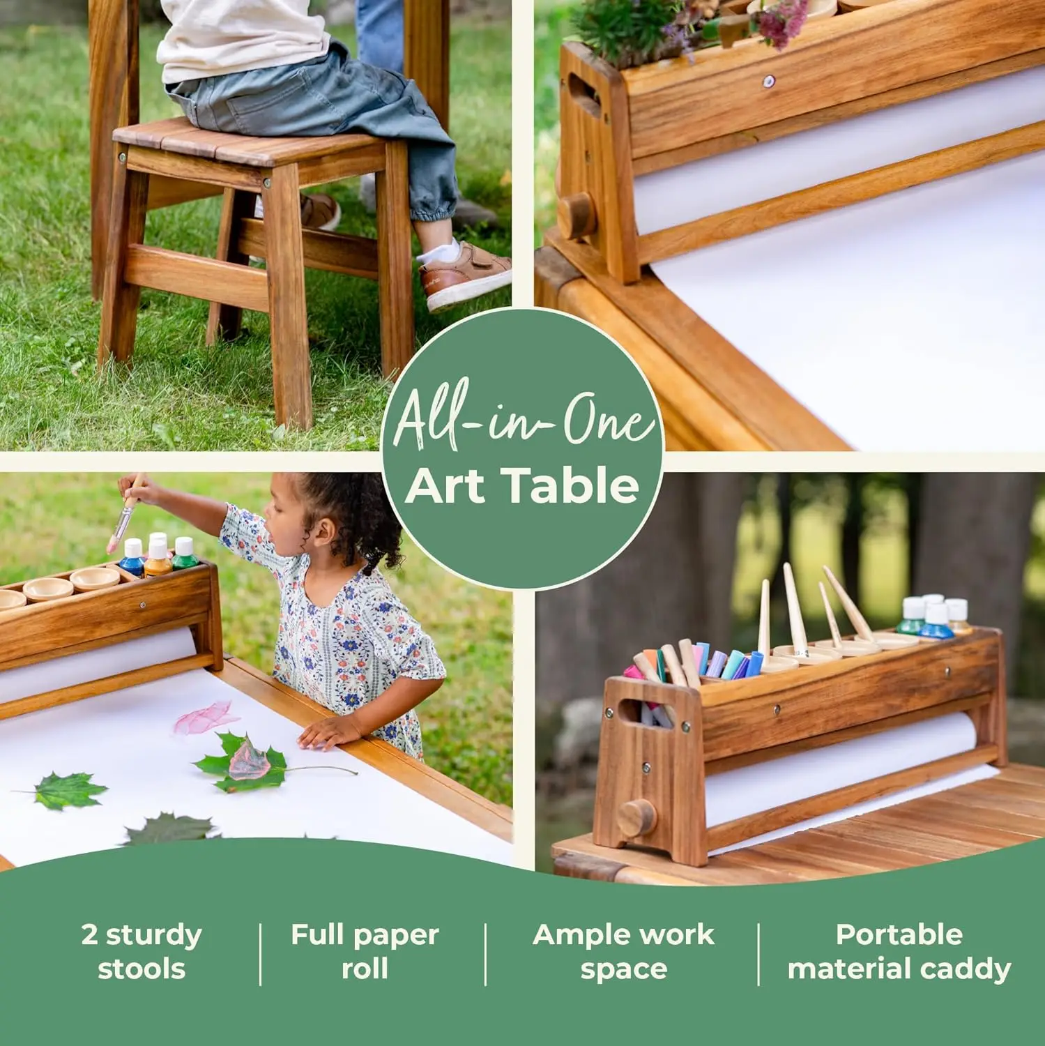 Acadia Outdoor-Kunsttisch- und – Kids Outdoor Table And Chairs Bewertung und Preis