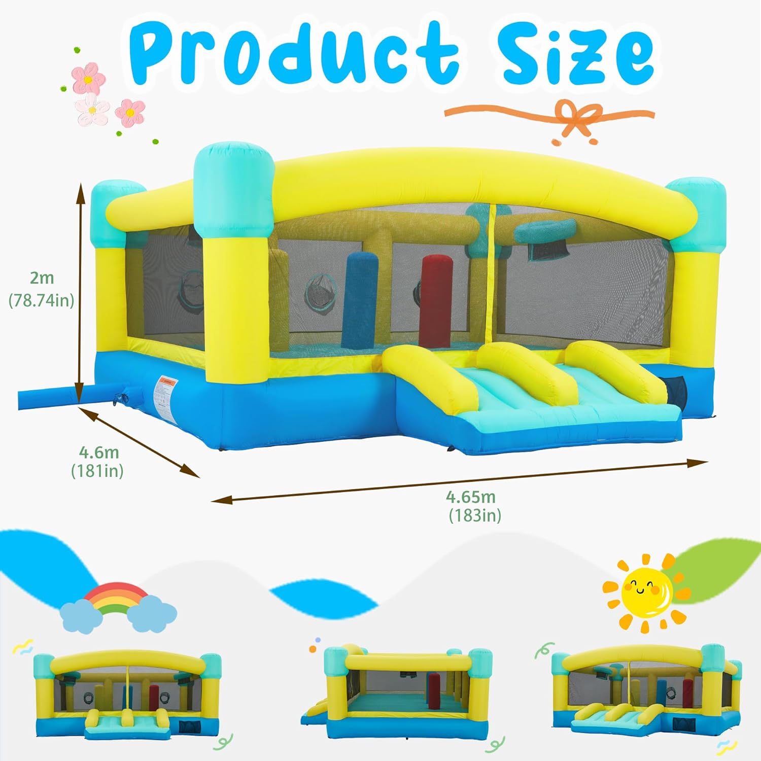 Große Hüpfburg, 15 x 14,8 FT a – Kids Outdoor House Bewertung und Preis