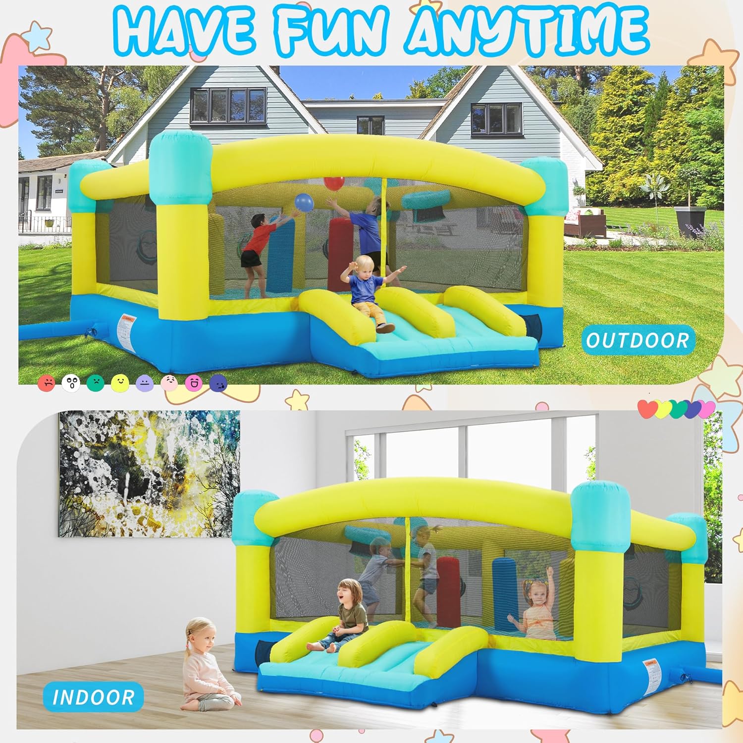Große Hüpfburg, 15 x 14,8 FT a – Kids Outdoor House Bewertung und Preis
