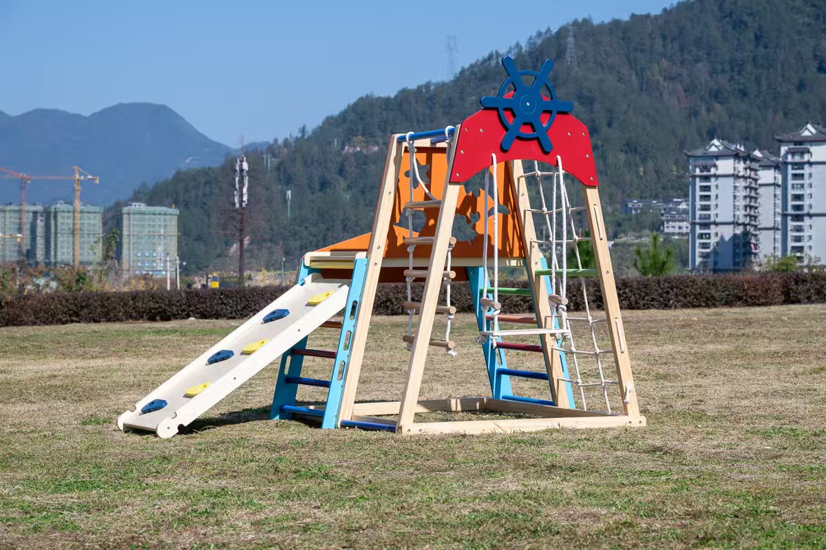 Großes Massivholz-Klettergerüs – Kids Outdoor Climbing Frame Bewertung und Preis