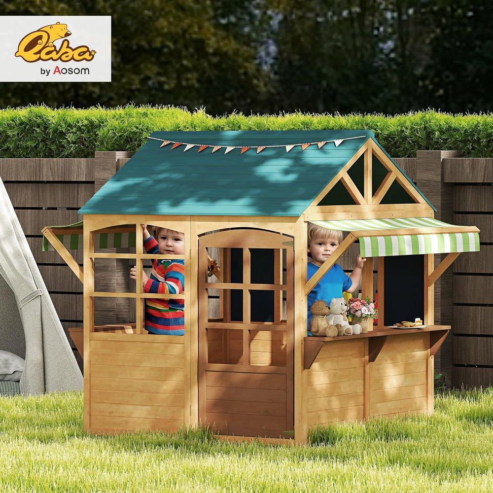 Qaba faltbares Outdoor-Spielha – Qaba Kids Outdoor Playhouse Bewertung und Preis