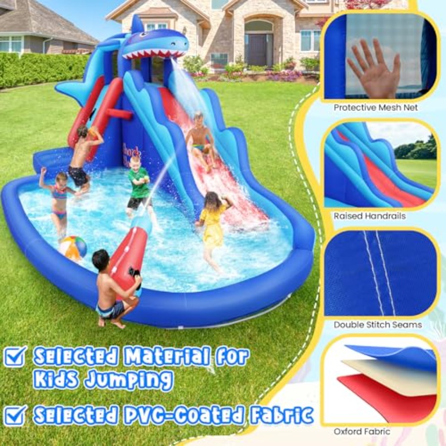 Aufblasbare Wasserrutsche mit  – Kids Outdoor House Bewertung und Preis
