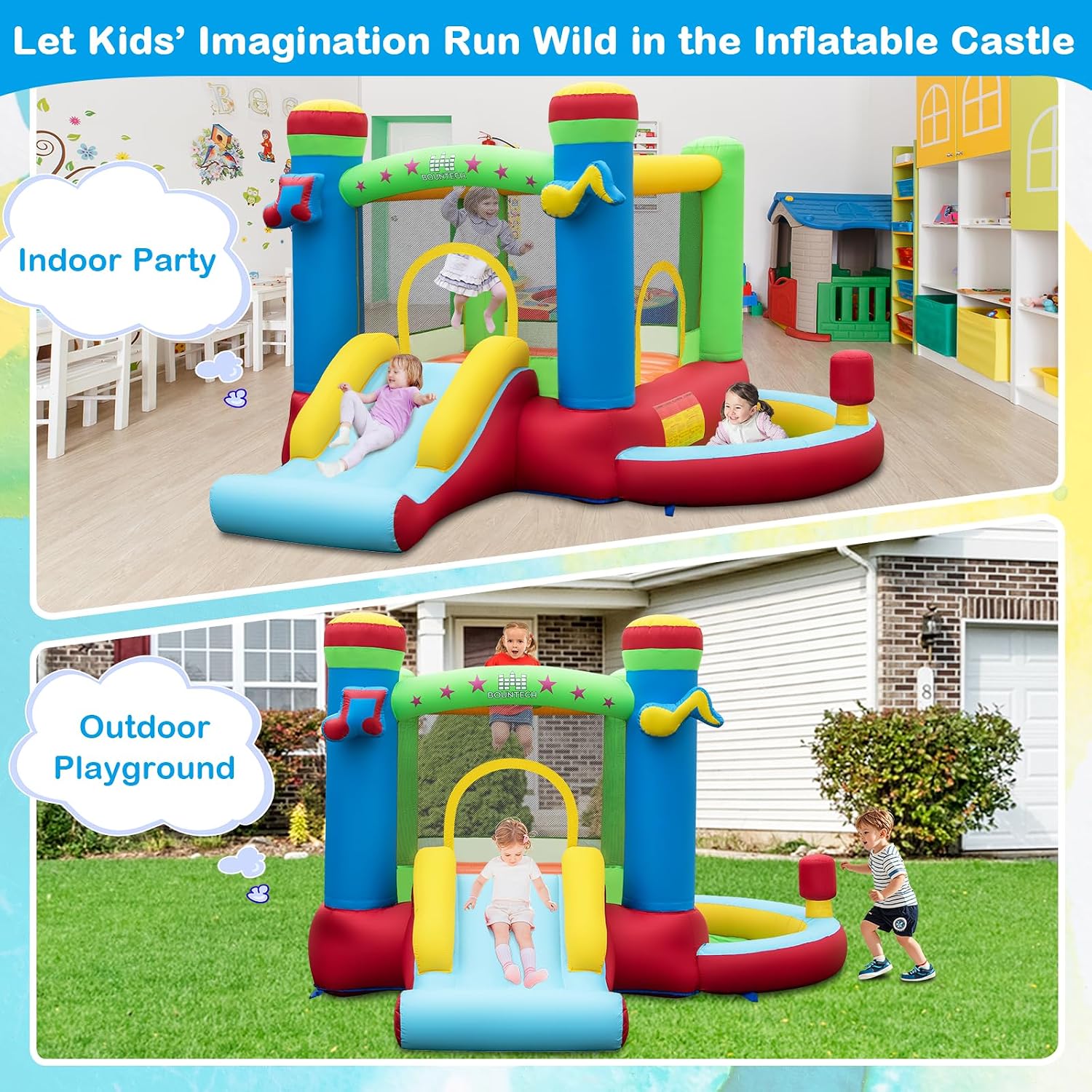 Aufblasbares Hüpfhaus mit Bäll – Kids Outdoor House Bewertung und Preis