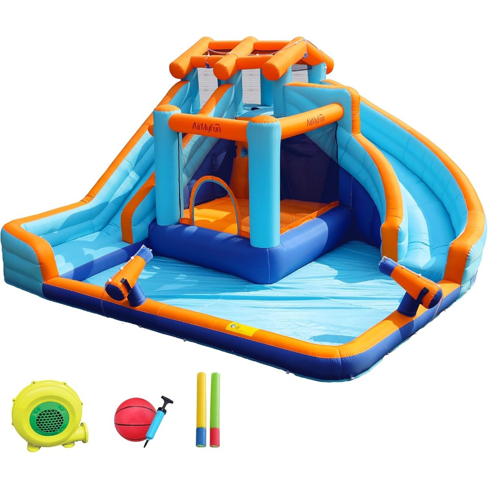 Große Wasserrutsche Hüpfburg m – Kids Outdoor House Bewertung und Preis